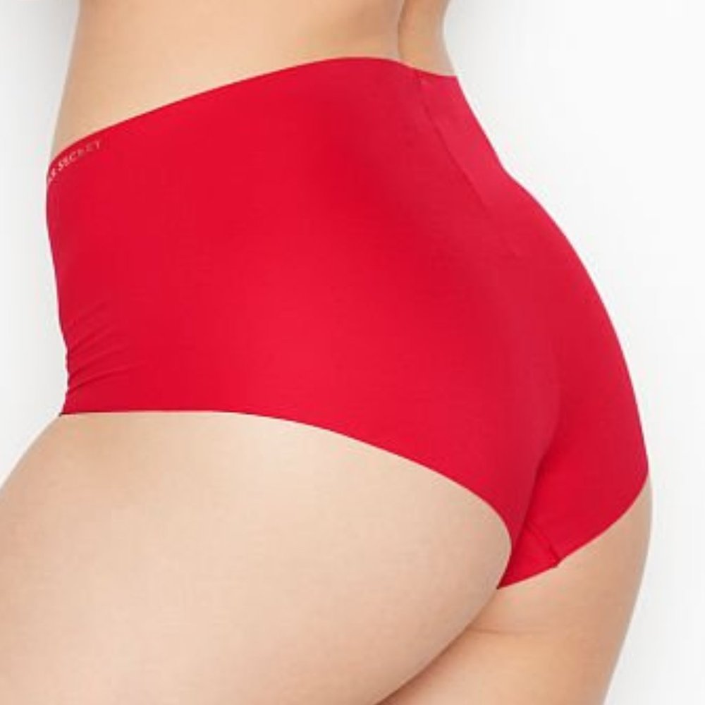 VS XL No-Show Midi Brief NWT Lipstick Red Christmas X-Mas Holiday NWT